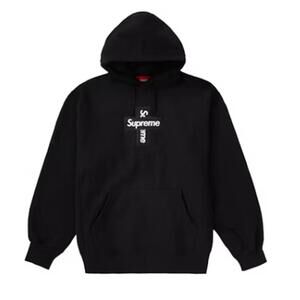 Supreme Black Cross Box Logo Hoodie (FW20) - XL
